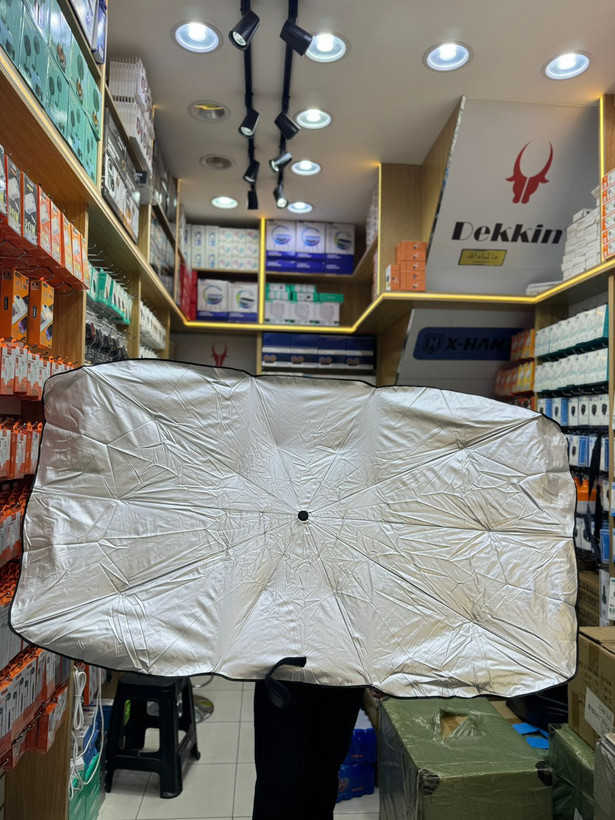 سایه بان شیشه جلو خودرو مدل چتری | ضد آفتاب و محافظ حرارت ماشین