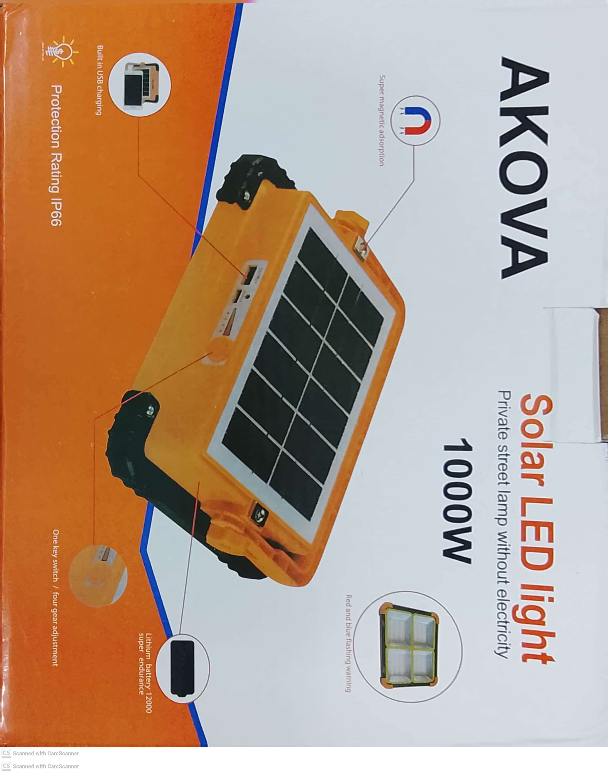 چراغ LED سولار (خورشیدی) ۱۰۰۰ وات